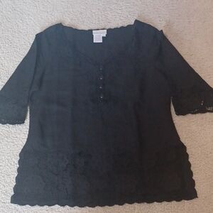 Soft Surroundings Midnight Lace Tunic